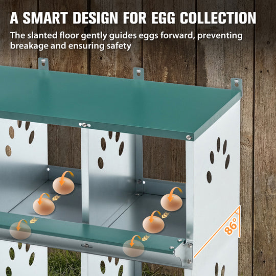 COOS BAY Metal Chicken Nesting Box, Green