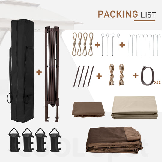 COOS BAY 11x11 Pop Up Gazebo with Mesh Netting