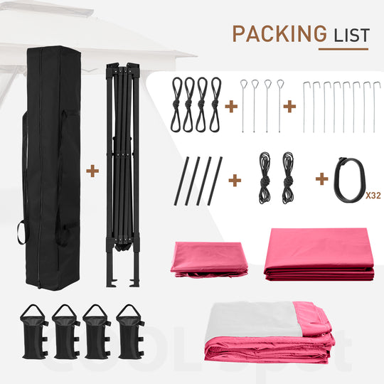 COOS BAY 11x11 Pop Up Gazebo with Mesh Netting