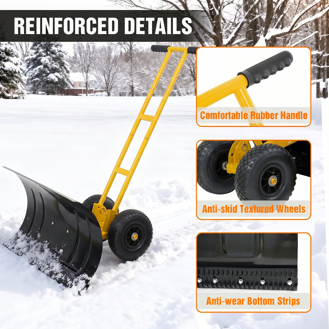 COOS BAY Wheeled Snow Shovel for Driveway