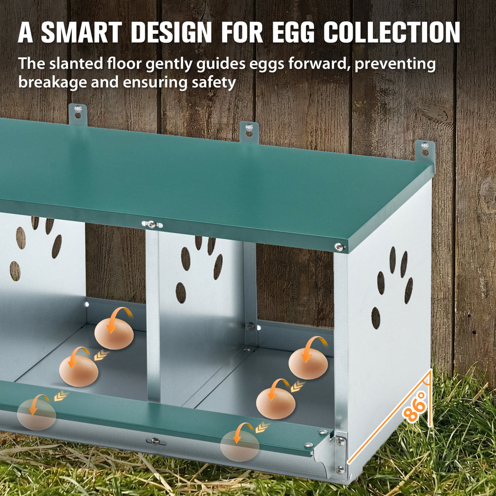 COOS BAY Metal Chicken Nesting Box, Green