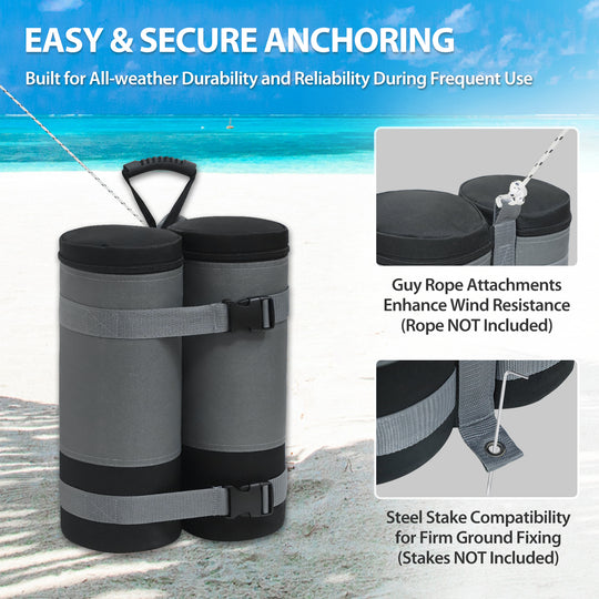 COOS BAY Canopy Weights Set of 4/6, 270 lbs, Gray