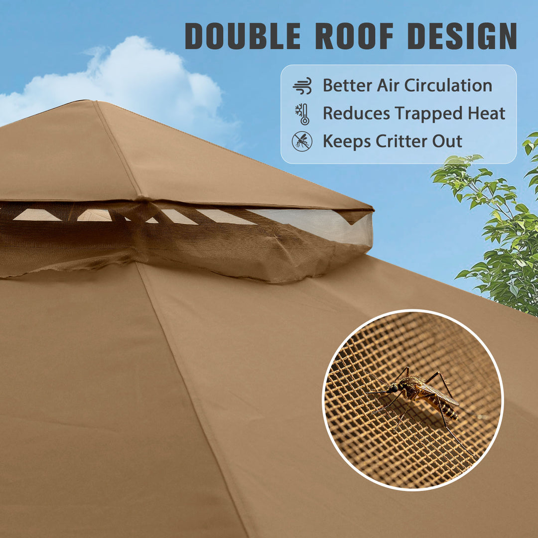 COOS BAY 10x12 Outdoor Patio Gazebo with Netting