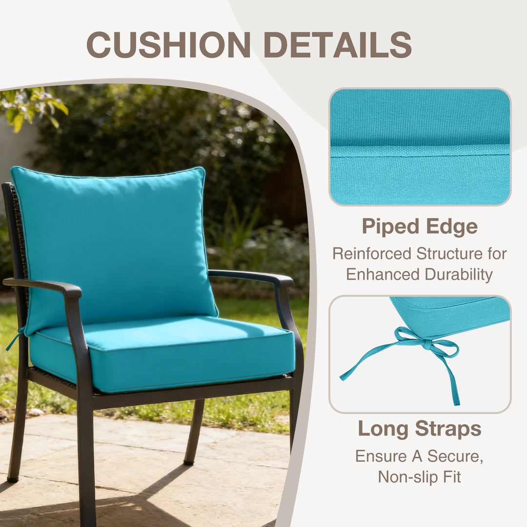 COOS BAY Deep Seat Patio Chair Cushions, Set of 2