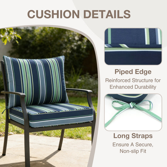 COOS BAY Deep Seat Patio Chair Cushions, 1 Pack