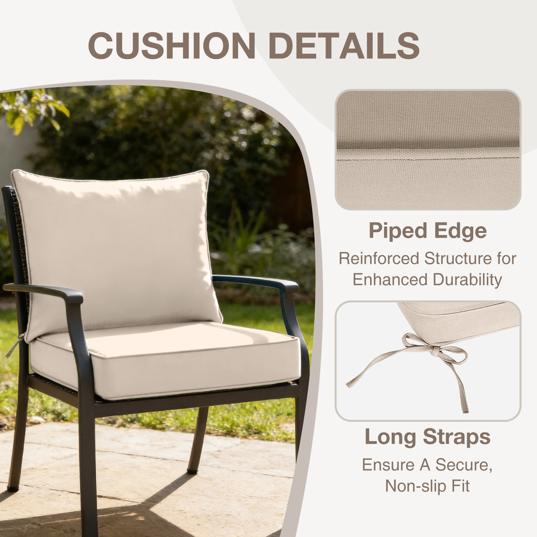 COOS BAY Deep Seat Patio Chair Cushions, 4 Pack