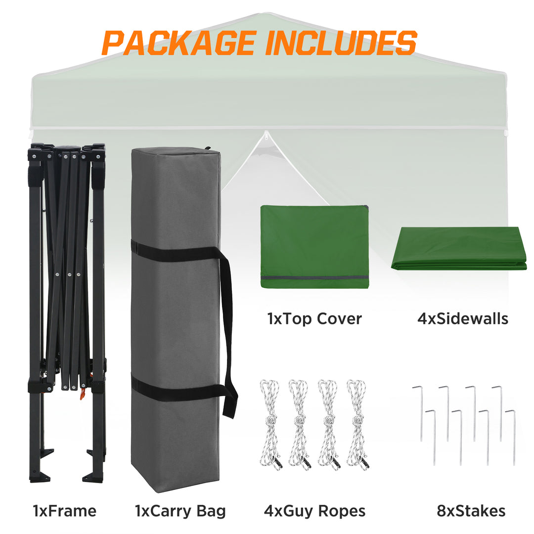 COOS BAY Pop Up Canopy Tent 6x4 with Four Removable Sun Walls