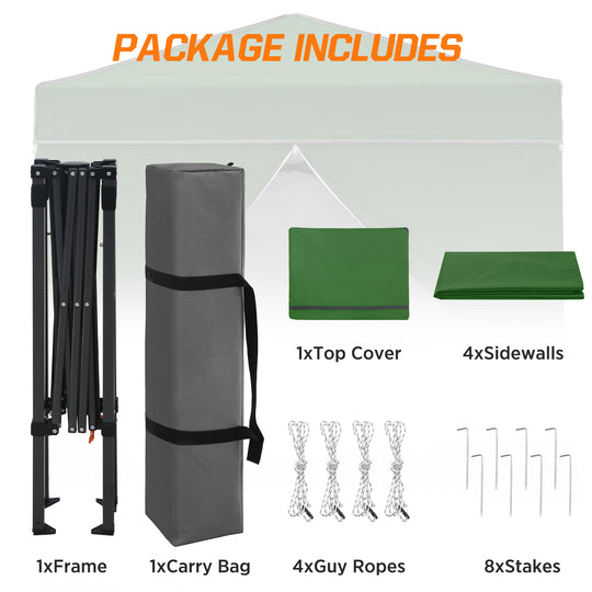 COOS BAY Pop Up Canopy Tent 6x4 with Four Removable Sun Walls