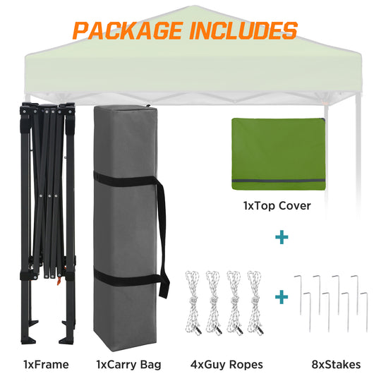 COOS BAY Pop Up Canopy Tent 6x4