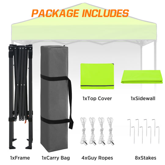 COOS BAY Pop Up Canopy Tent 6x4 with One Removable Sun Wall