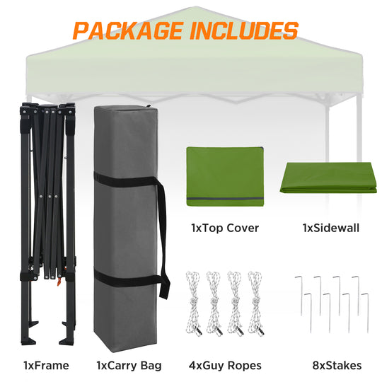 COOS BAY Pop Up Canopy Tent 6x4 with One Removable Sun Wall