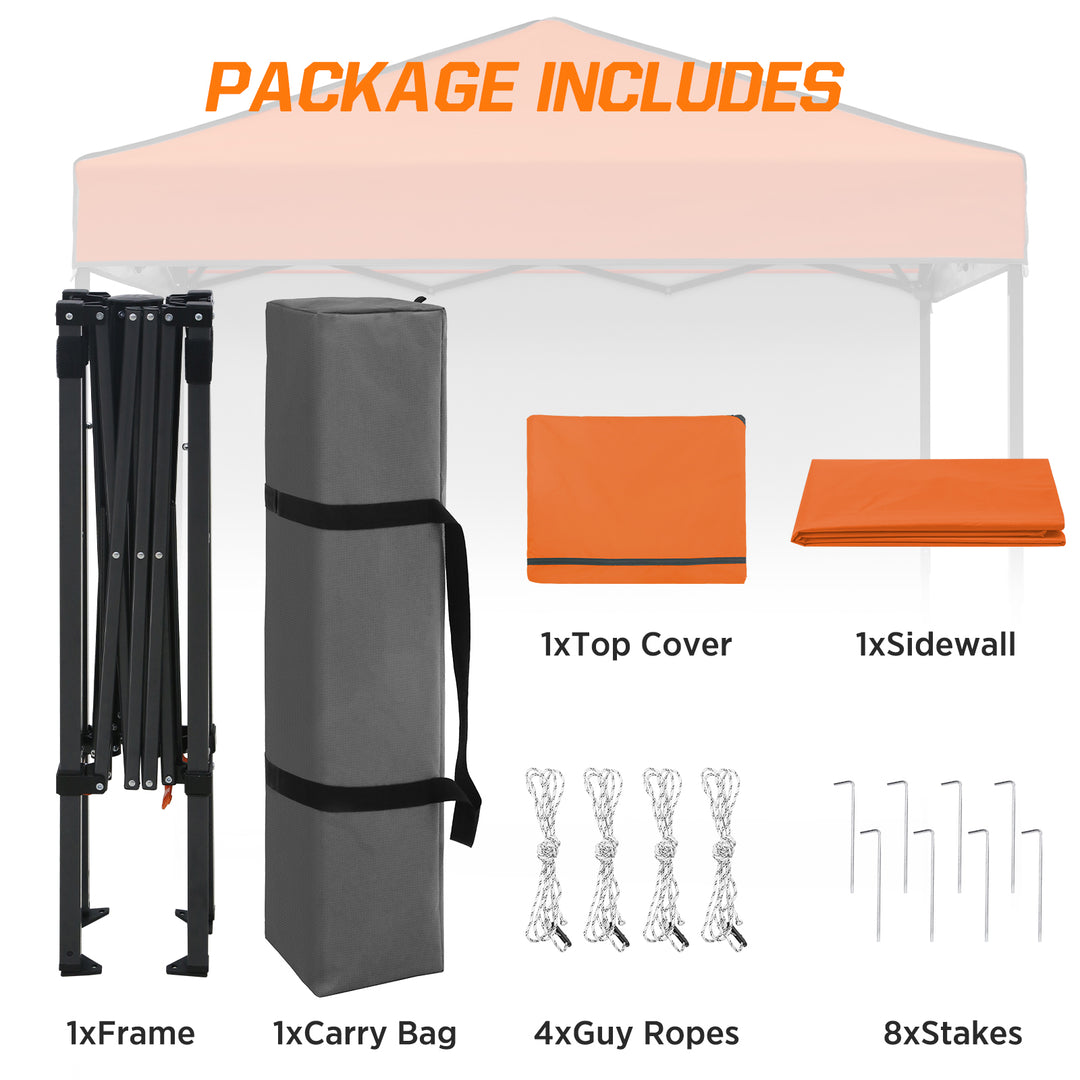 COOS BAY Pop Up Canopy Tent 6x4 with One Removable Sun Wall