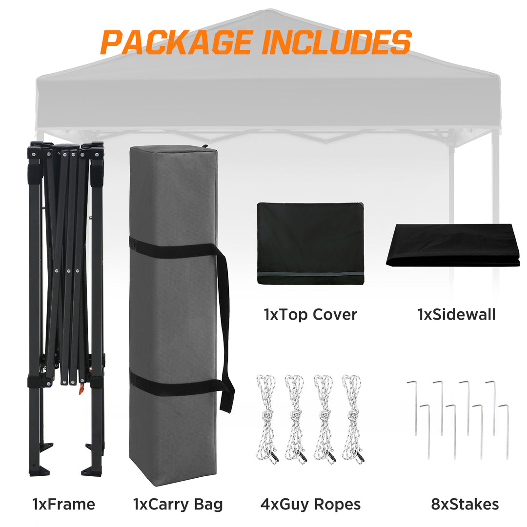 COOS BAY Pop Up Canopy Tent 6x4 with One Removable Sun Wall