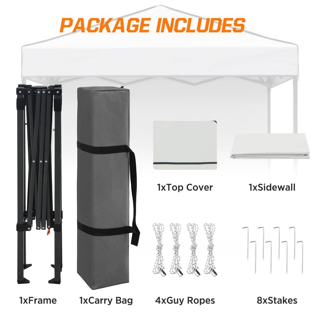 COOS BAY Pop Up Canopy Tent 6x4 with One Removable Sun Wall