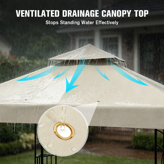 COOS BAY 8x8 Outdoor Patio Two-Tier Soft Top Gazebo
