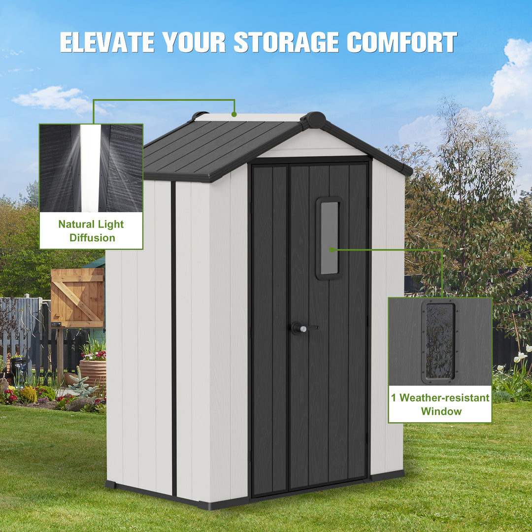 COOS BAY 8x6/8x8/5x3/6x4 Outdoor Storage Shed with Floor, Lockable Doors