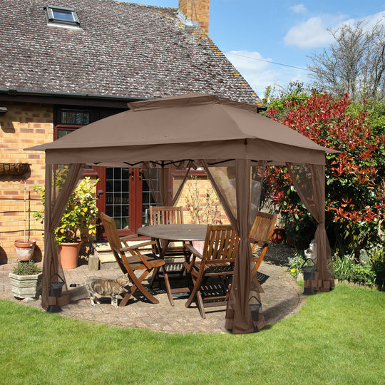 COOS BAY 11x11 Pop Up Gazebo with Mesh Netting