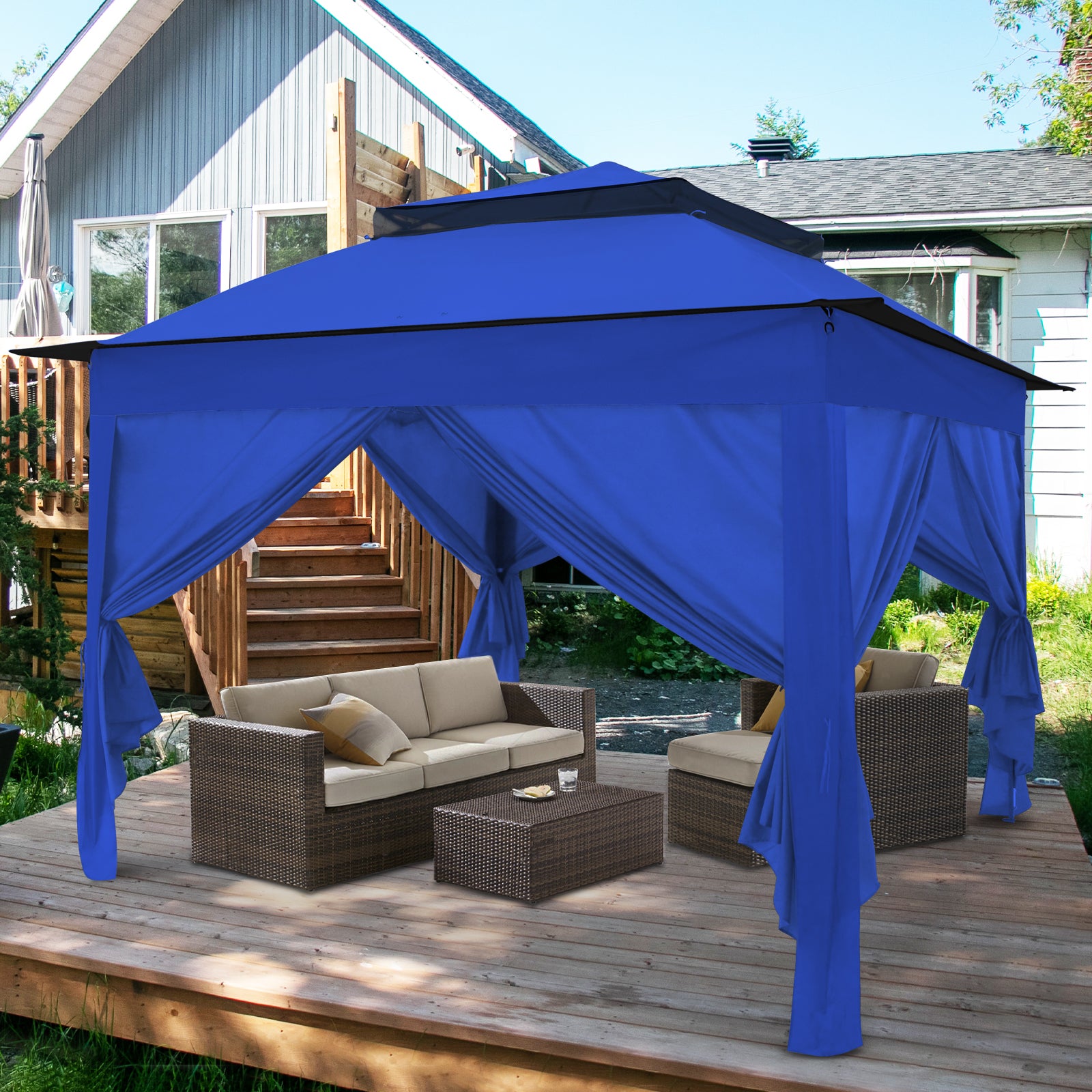 COOS BAY 11x11 Pop-up Instant Gazebo with 4 Sidewalls – COOS