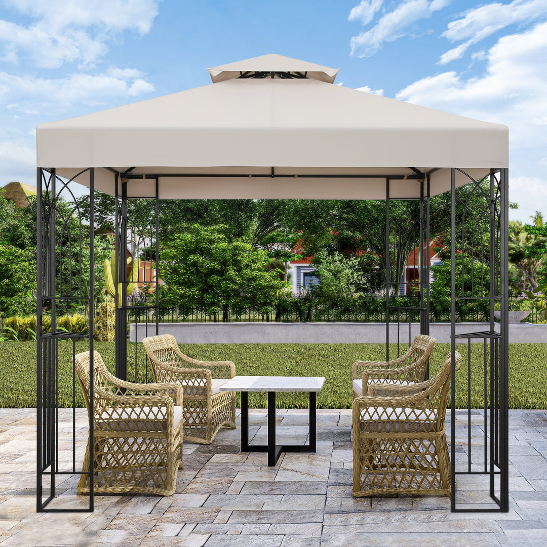 COOS BAY 8x8 Outdoor Patio Two-Tier Soft Top Gazebo