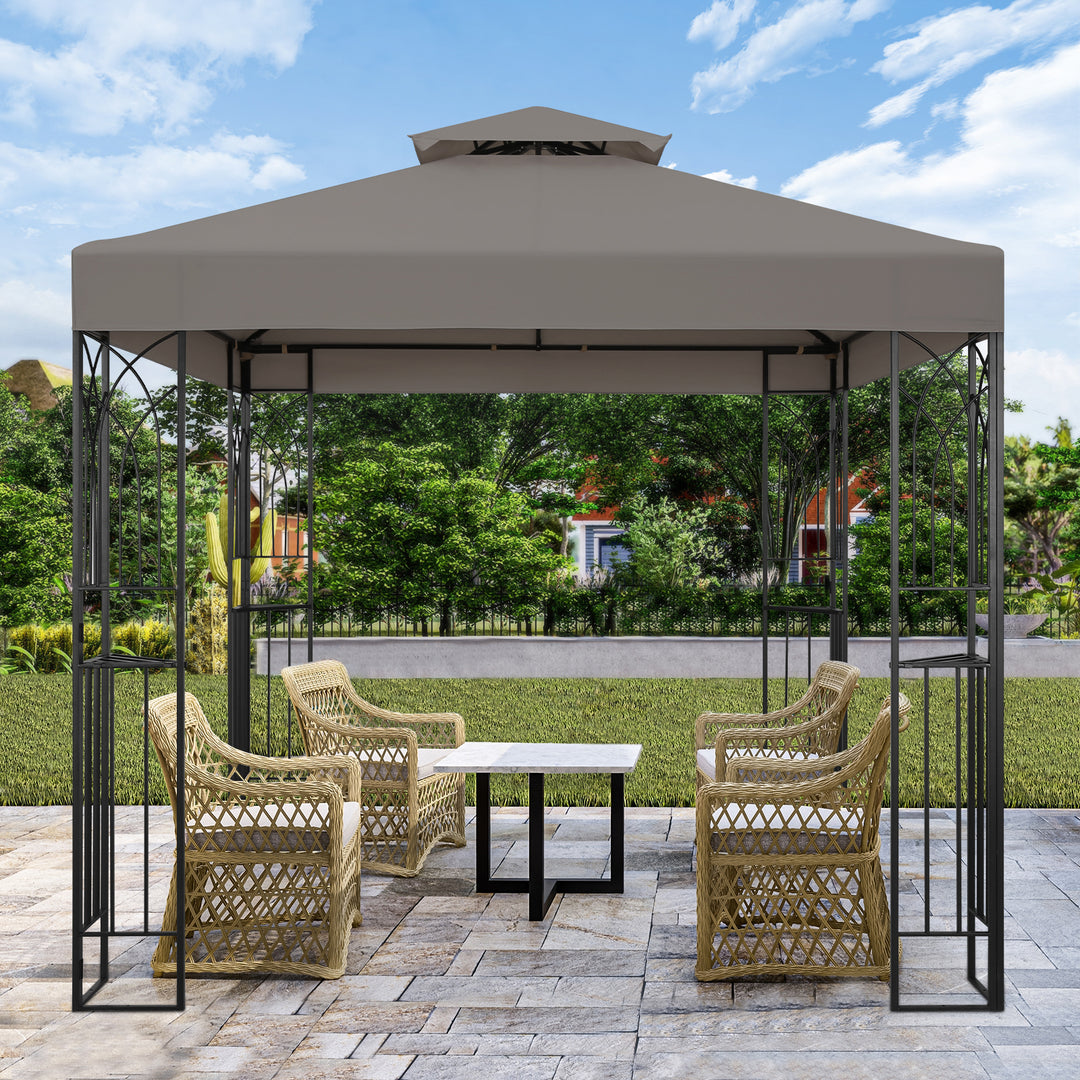 COOS BAY 8x8 Outdoor Patio Two-Tier Soft Top Gazebo