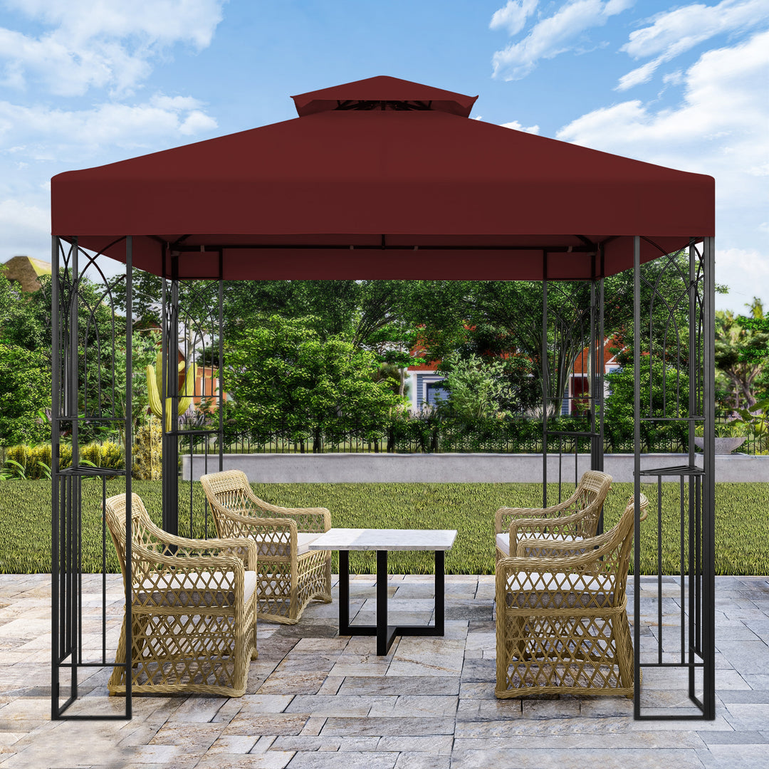 COOS BAY 8x8 Outdoor Patio Two-Tier Soft Top Gazebo