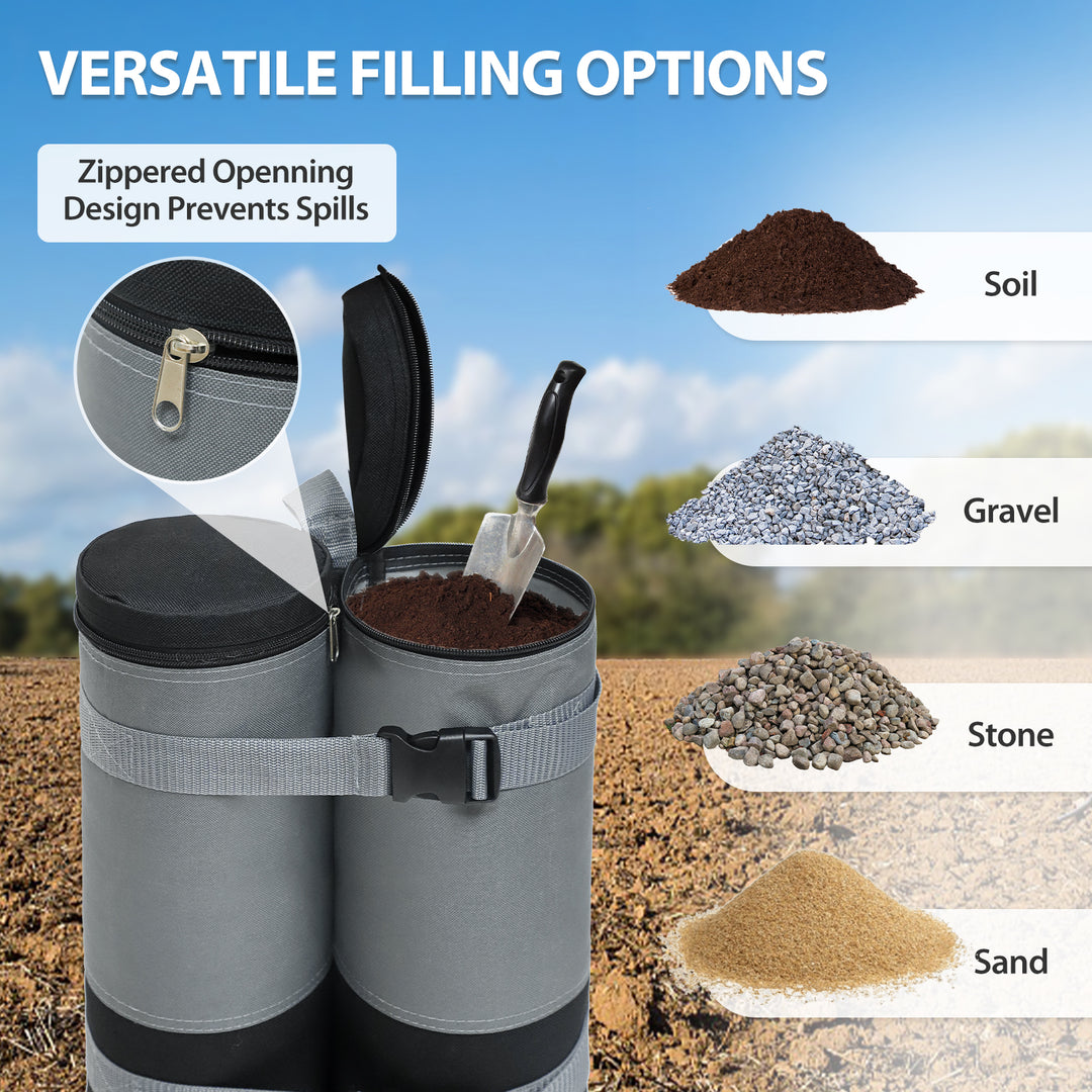 COOS BAY Canopy Weights Set of 4/6, 270 lbs, Gray