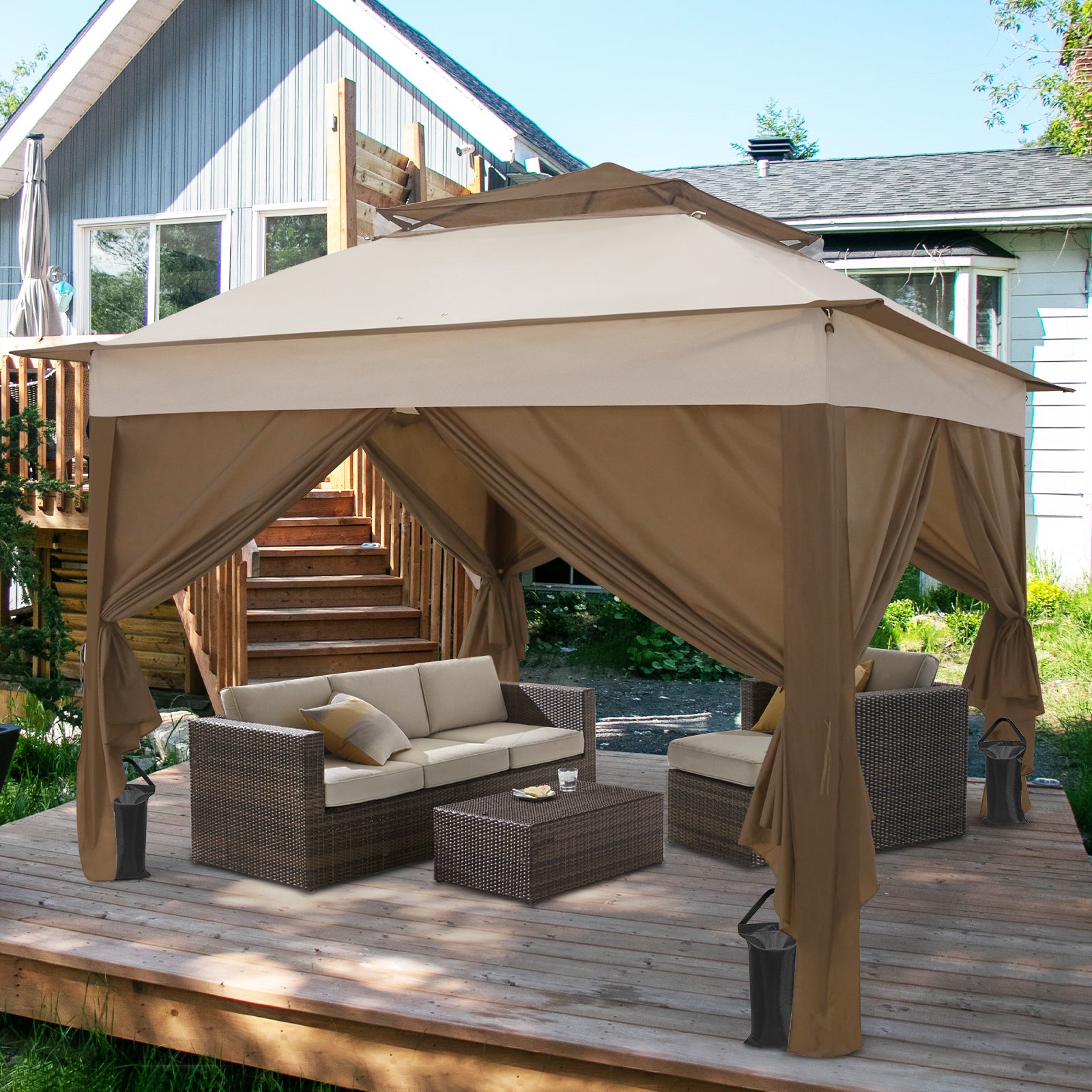 COOS BAY 11x11 Pop Up Gazebo with 4 Sidewalls – COOS BAY Outdoors