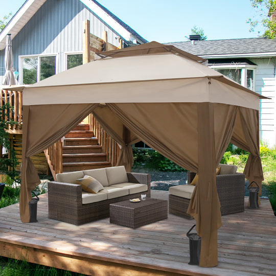 COOS BAY 11x11 Pop Up Gazebo with 4 Sidewalls