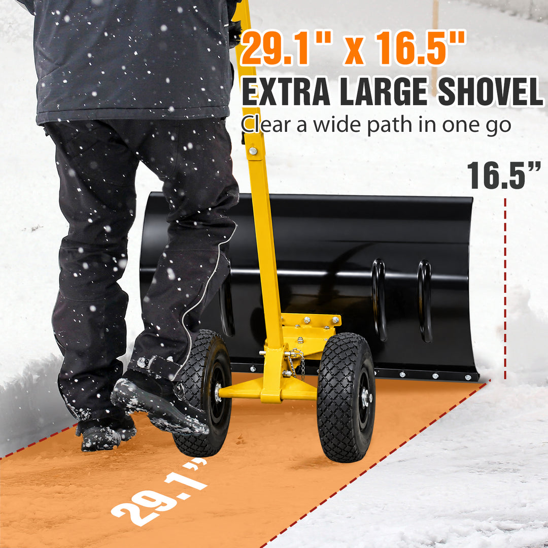 COOS BAY Wheeled Snow Shovel for Driveway