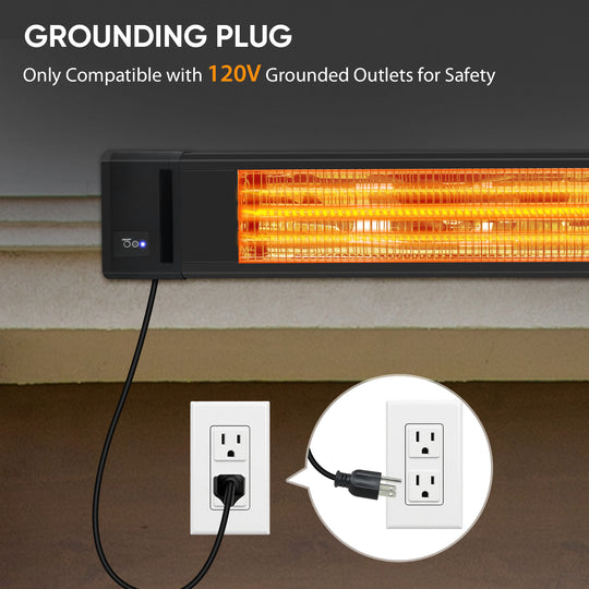 COOS BAY 1500W Wall-Mounted Infrared Patio Heater