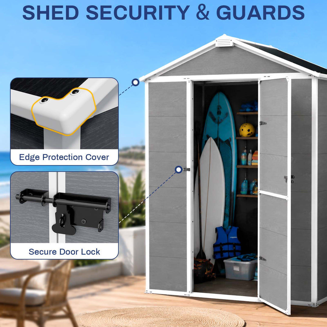 COOS BAY 5x3/6x4/8x6/8x8 Outdoor Storage Shed