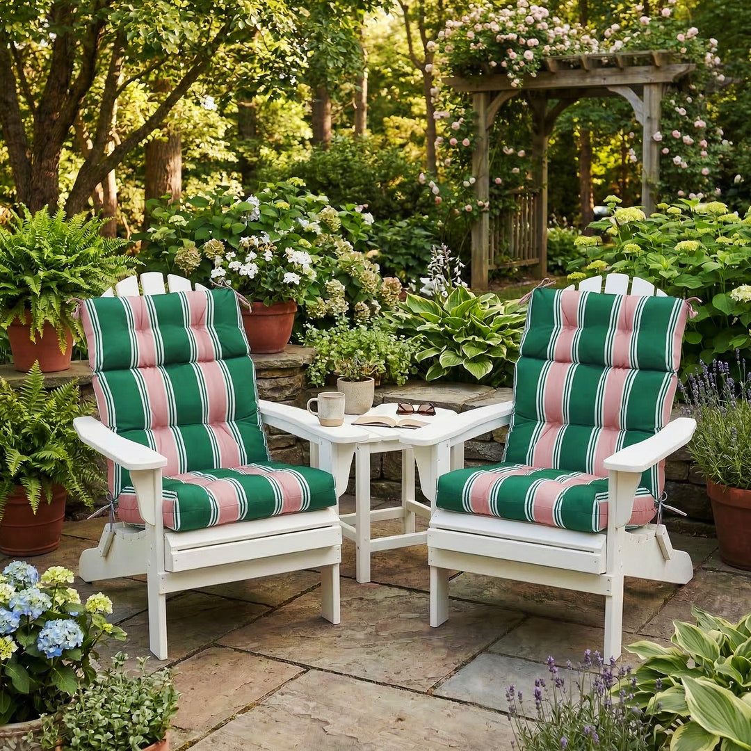 COOS BAY Outdoor Chair Cushions High Back 46x22 Inch, 2 Pack