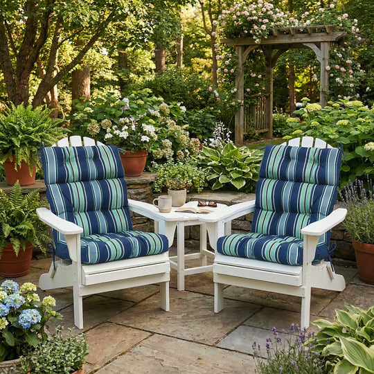 COOS BAY Outdoor Chair Cushions High Back 46x22 Inch, 2 Pack