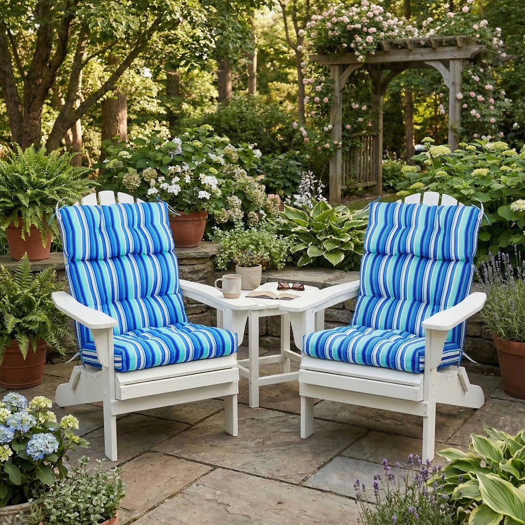 COOS BAY Outdoor Chair Cushions High Back 46x22 Inch, 2 Pack