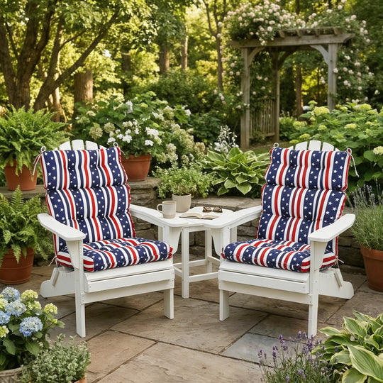 COOS BAY Outdoor Chair Cushions High Back 46x22 Inch, 2 Pack