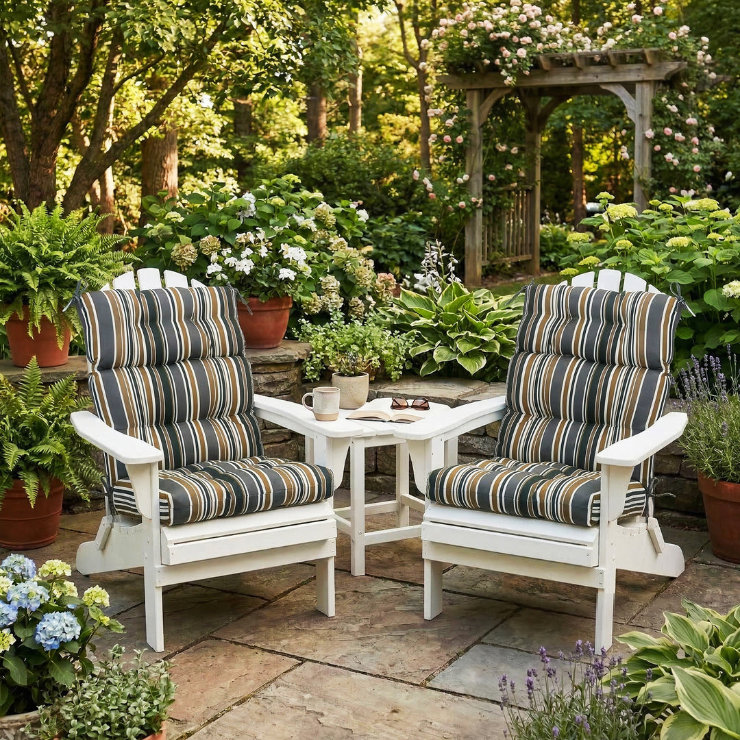 COOS BAY Outdoor Chair Cushions High Back 46x22 Inch, 2 Pack