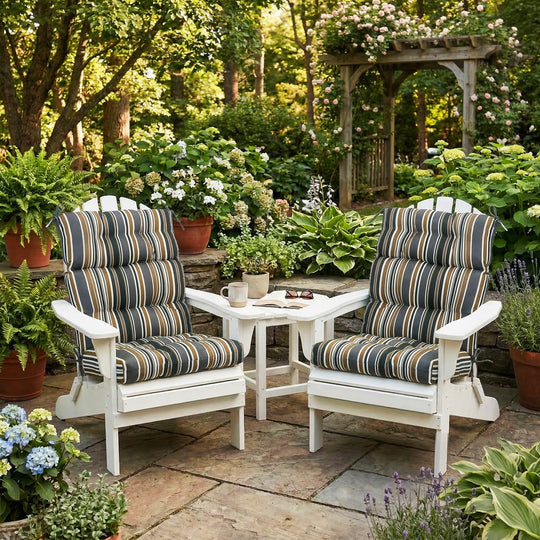 COOS BAY Outdoor Chair Cushions High Back 46x22 Inch, 2 Pack