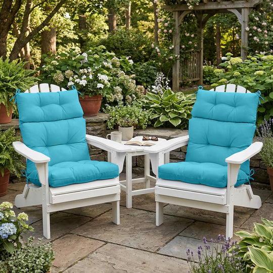 COOS BAY Outdoor Chair Cushions High Back 46x22 Inch, 2 Pack
