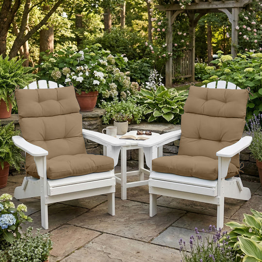 COOS BAY Outdoor Chair Cushions High Back 46x22 Inch, 2 Pack