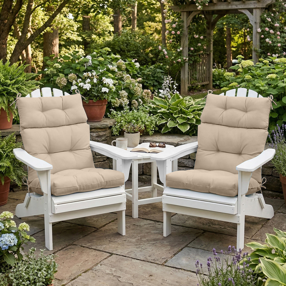 COOS BAY Outdoor Chair Cushions High Back 46x22 Inch, 2 Pack