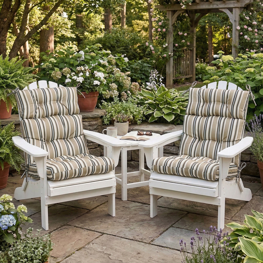 COOS BAY Outdoor Chair Cushions High Back 46x22 Inch, 2 Pack