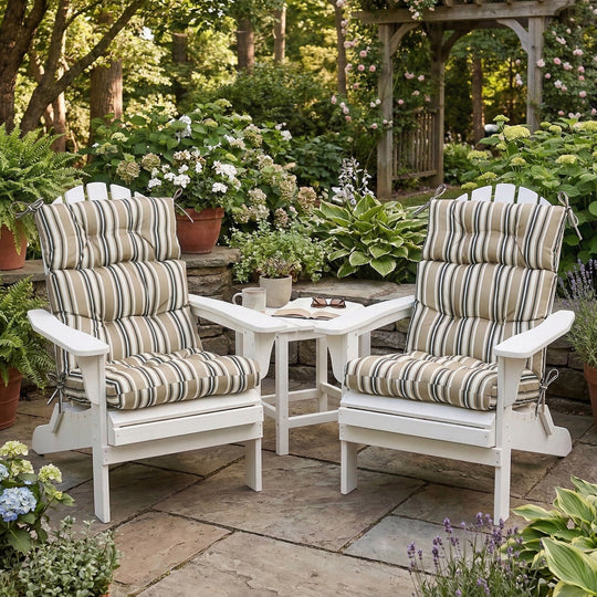 COOS BAY Outdoor Chair Cushions High Back 46x22 Inch, 2 Pack