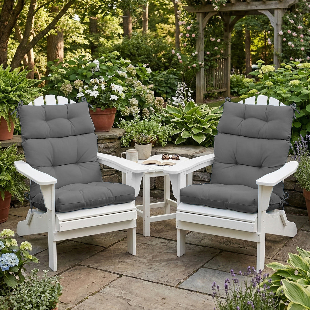 COOS BAY Outdoor Chair Cushions High Back 46x22 Inch, 2 Pack