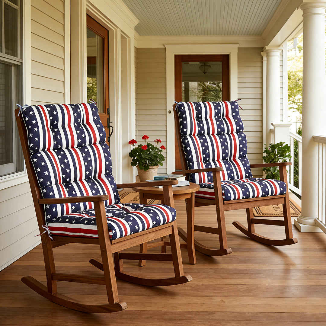 COOS BAY Outdoor Chair Cushions High Back 46x22 Inch, 2 Pack