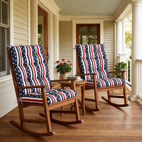 COOS BAY Outdoor Chair Cushions High Back 46x22 Inch, 2 Pack