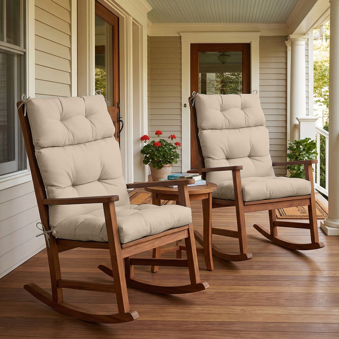 COOS BAY Outdoor Chair Cushions High Back 46x22 Inch, 2 Pack