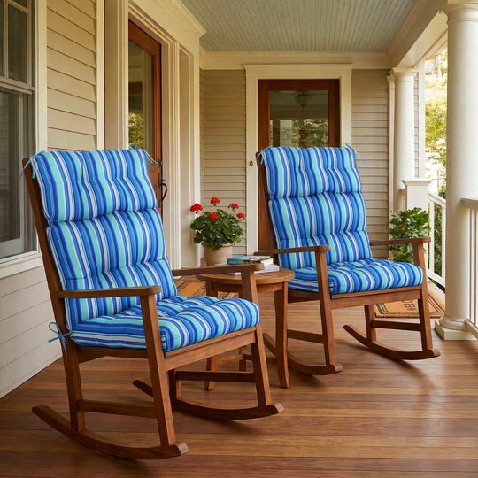 COOS BAY Outdoor Chair Cushions High Back 46x22 Inch, 2 Pack