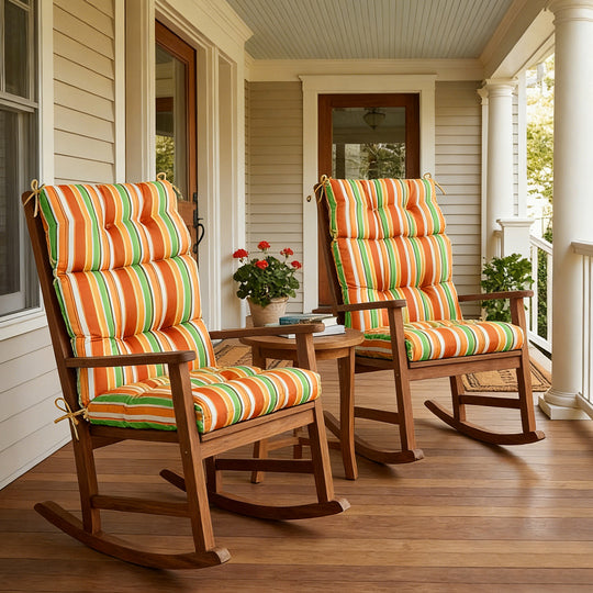 COOS BAY Outdoor Chair Cushions High Back 46x22 Inch, 2 Pack