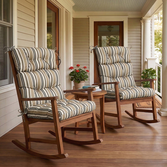 COOS BAY Outdoor Chair Cushions High Back 46x22 Inch, 2 Pack