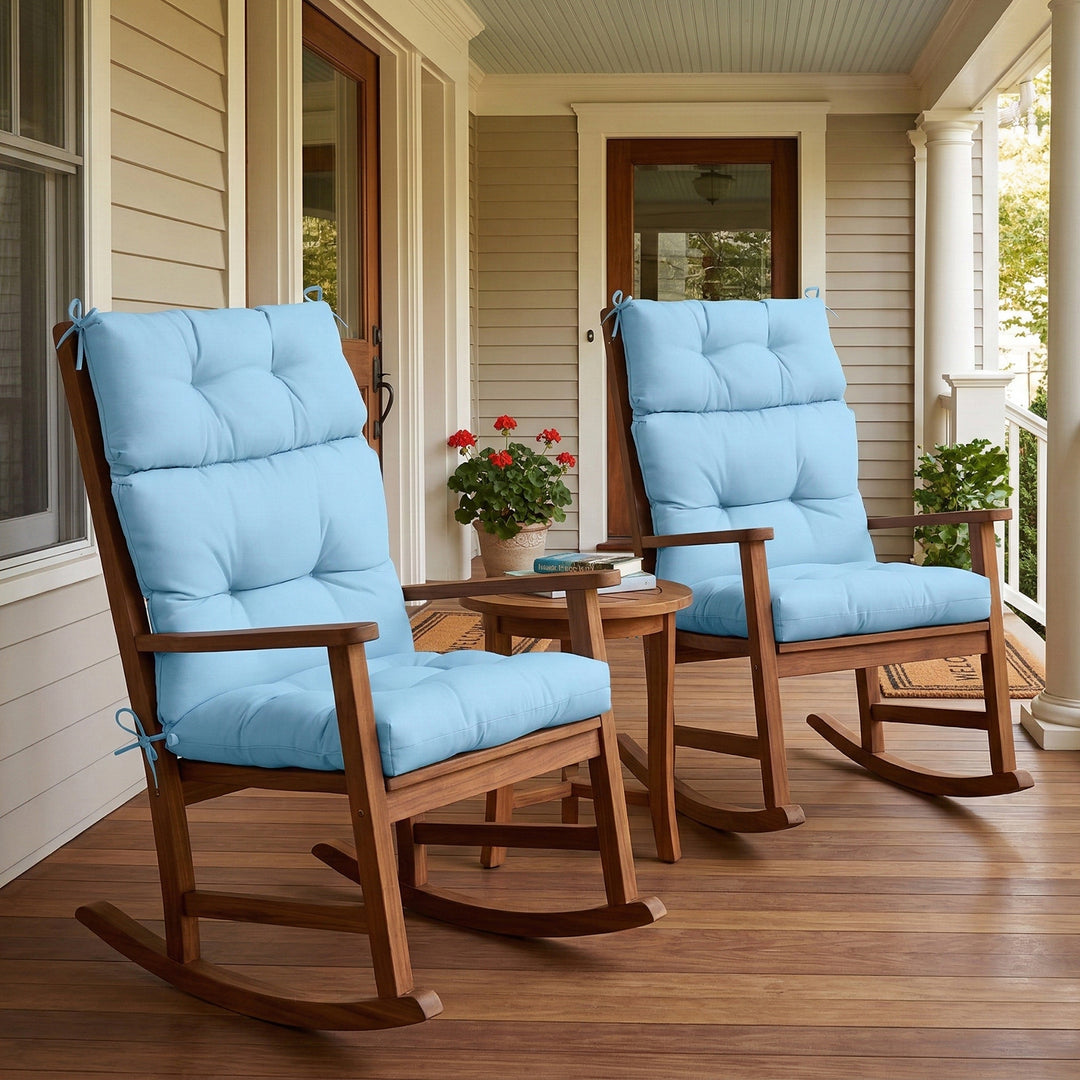 COOS BAY Outdoor Chair Cushions High Back 46x22 Inch, 2 Pack